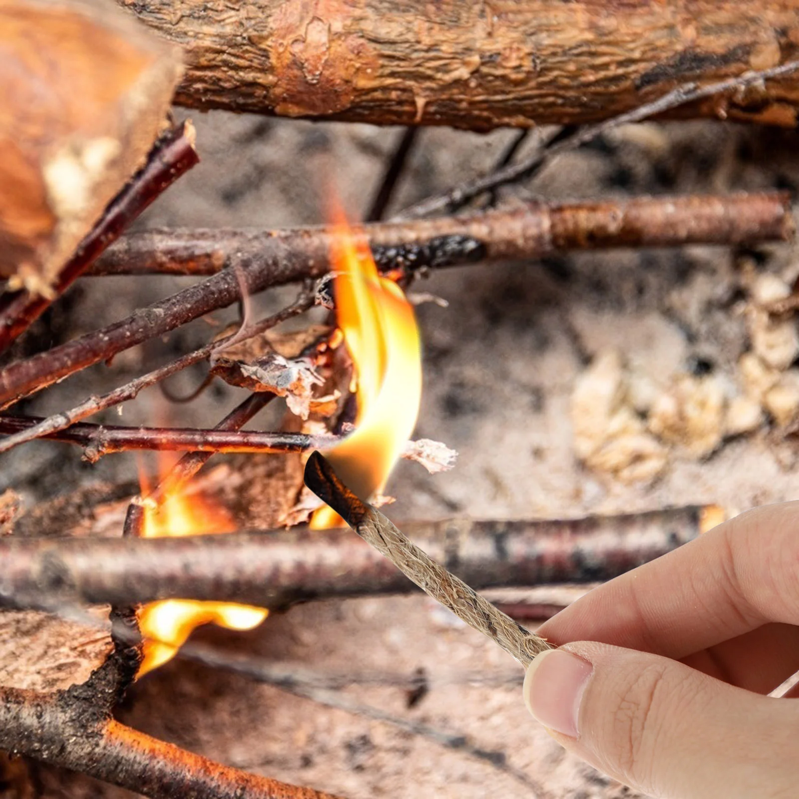 야외 생존 용품 장비 도구, 킨들링 착화제 스트립, 진주 로프, 야외 여행, 20 개