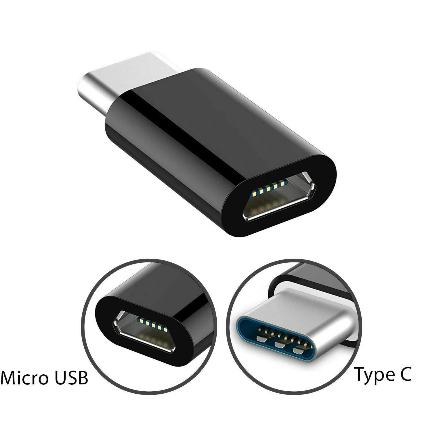 4개의 USB 어댑터: USB-C/마이크로 USB/USB-A(암) - USB-A/USB-C/마이크로 USB, 다양한 장치 변환에 적합