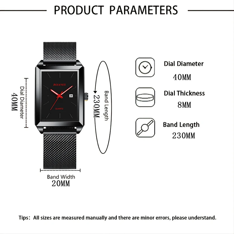 Minimalist Men Fashion Ultra Thin Watches Simple Men Business Stainless Steel Mesh Belt Quartz Watch Leisure Men Watch 2