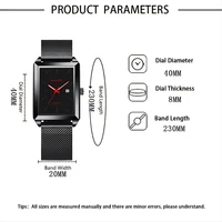 Minimalist Men Fashion Ultra Thin Watches Simple Men Business Stainless Steel Mesh Belt Quartz Watch Leisure Men Watch 2