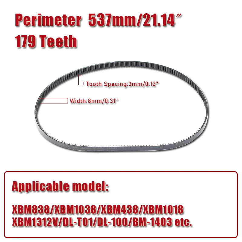 Perimeter 537mm 179 Tooth Bread Maker Conveyor Belt Bread Maker Belts Kitchen Appliance Accessories
