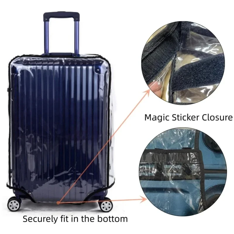 Full Transparent Luggage Protector Cover Waterproof Dustproof Durable Suitcase Cover Protector Travel Accessories PVC Case