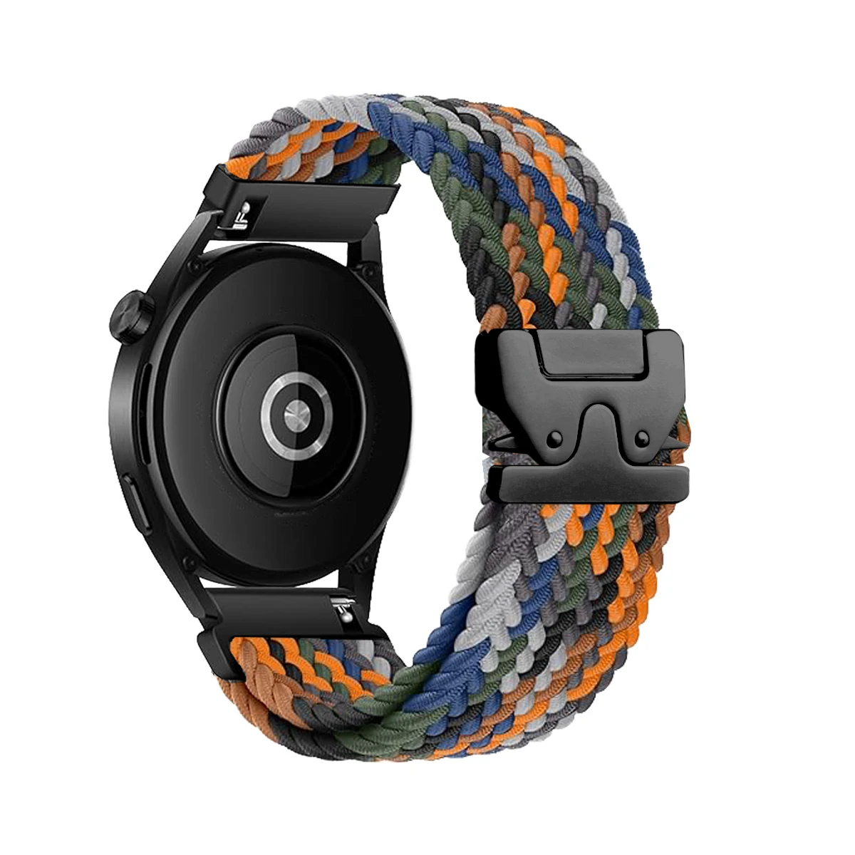 Braided Loop Metal Parachute Buckle Nylon Elastic Strap Bracelet