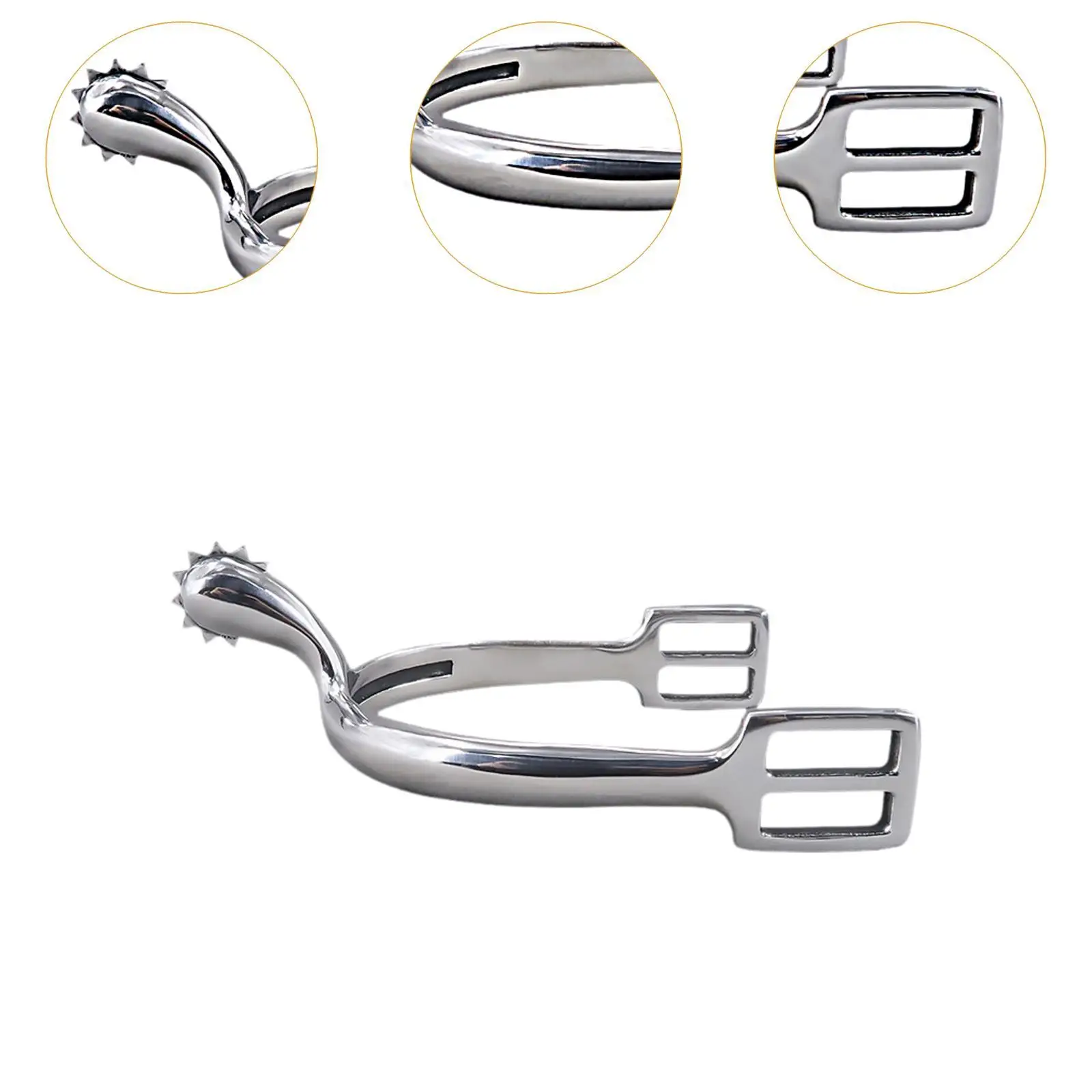 2 Pieces Horse Spurs Men's Horse Riding Spurs Removable Stainless Steel Stable