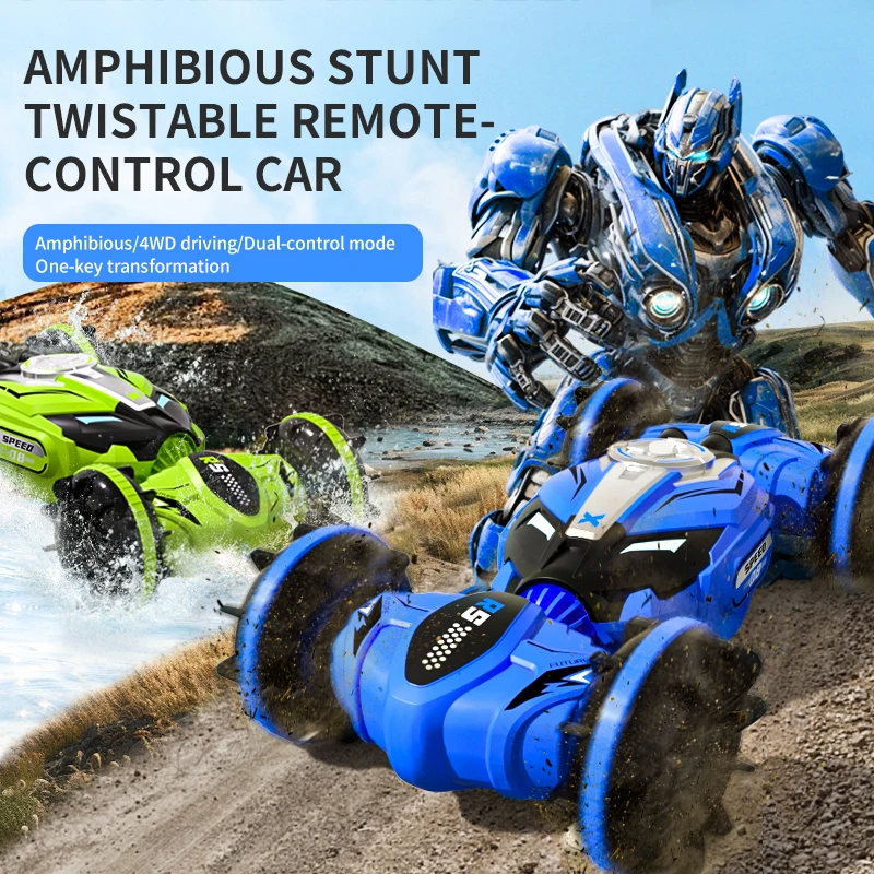 JJRC RC Car Amphibious Stunt Off Road Climbing 1:16 Water Land 4WD Remote Control Racing Car All Terrain Waterproof Toy For Kids