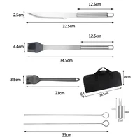 LMETJMA 20Pcs BBQ Grill Tools Set Stainless Steel Heavy Duty Grilling Accessories Kit Grill Utensils Set with Canvas Bag JT49 3