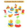 3D Puzzle Luban Lock Children Adults Intelligent Thinking Development Toys Kids Animal Vehicle Robot Disassembly Toys Props Gift 1