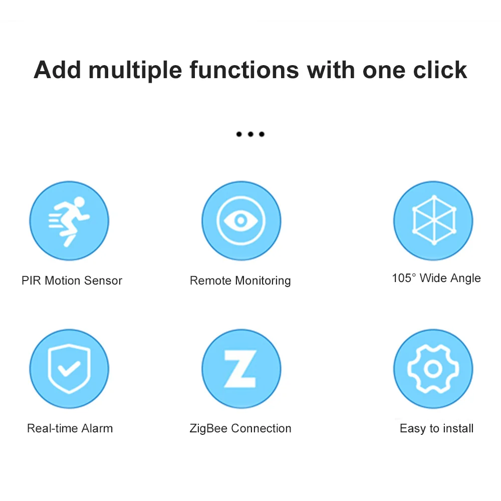 Motion Sensor Tuya ZigBee Smart Human PIR Movement Security Alarm Smart Life App Remote Works With Alexa Google Home