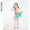 VECTOR Children's Swimsuit Sunscreen Swimsuit Bikini Breathable Split Suit Summer Beach Long-sleeved Swimsuit Can Be Split 2023 4
