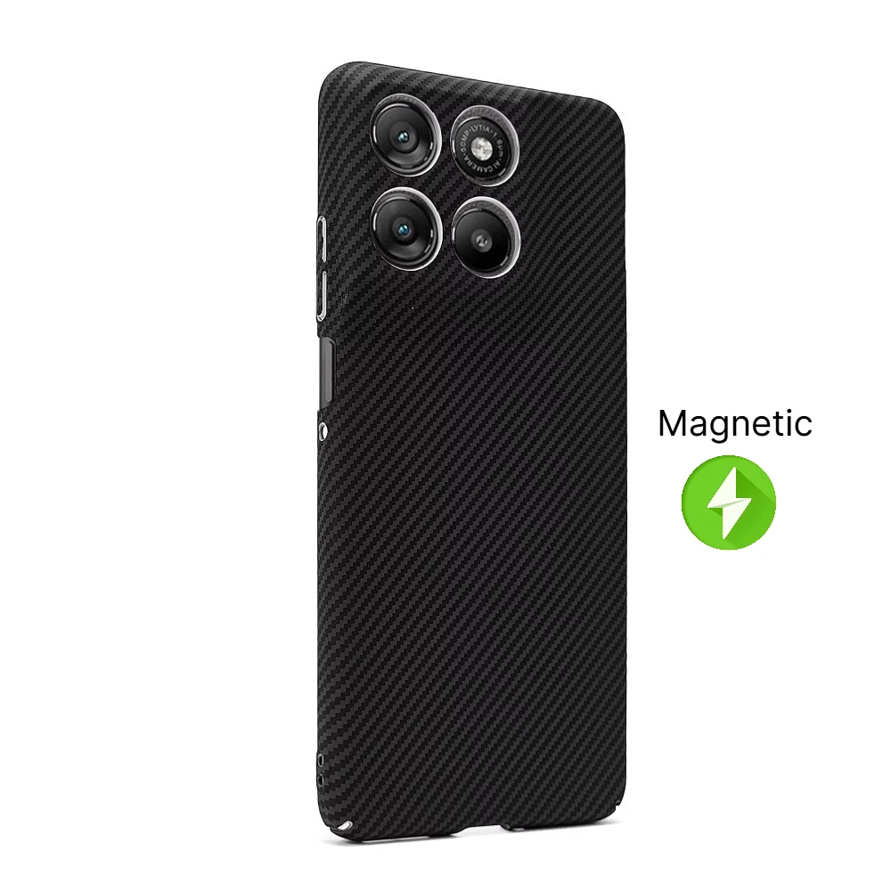 Carbon Fiber Texture Magnetic Wireless Charging Case Cover
