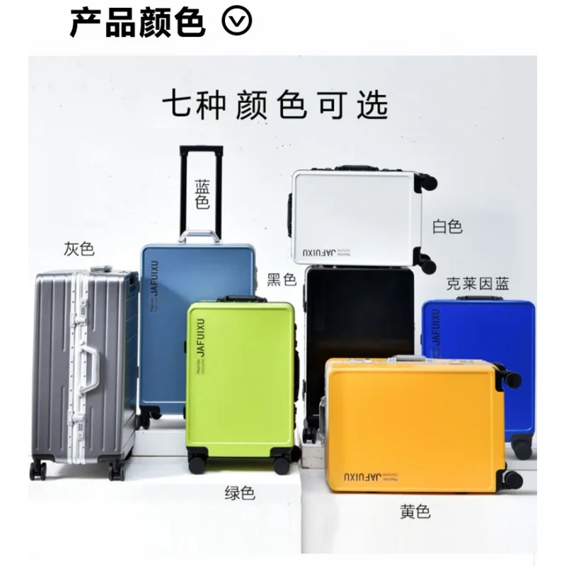 

Travel Suitcase Aluminum Frame Men's and women's Mute Universal Wheel Luggage Case Customs Lock Trolley Bag Luxury Women 2023