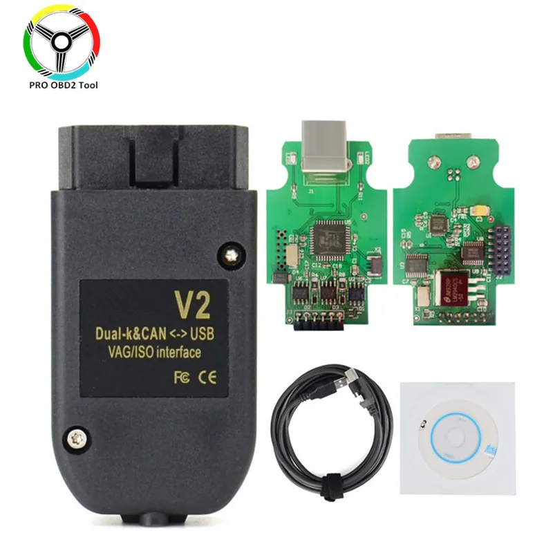 VCDS для VAG COM hex v2 22 3 21 9 OBD2 сканер HEX V2 USB интерфейс VW AUDI Skoda Seat Unlimited VIN английский Atmega162