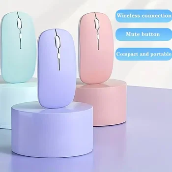 Portable Bluetooth-compatible Wireless Mouse Silent BT Optical Mice 4 Buttons 1600DPI Mice For Computer PC Laptop Game Mouse 1