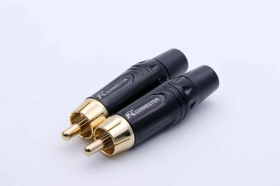 conector rca macho de alta conector adaptador de preto plug de rabo de porco para cabo de com peças