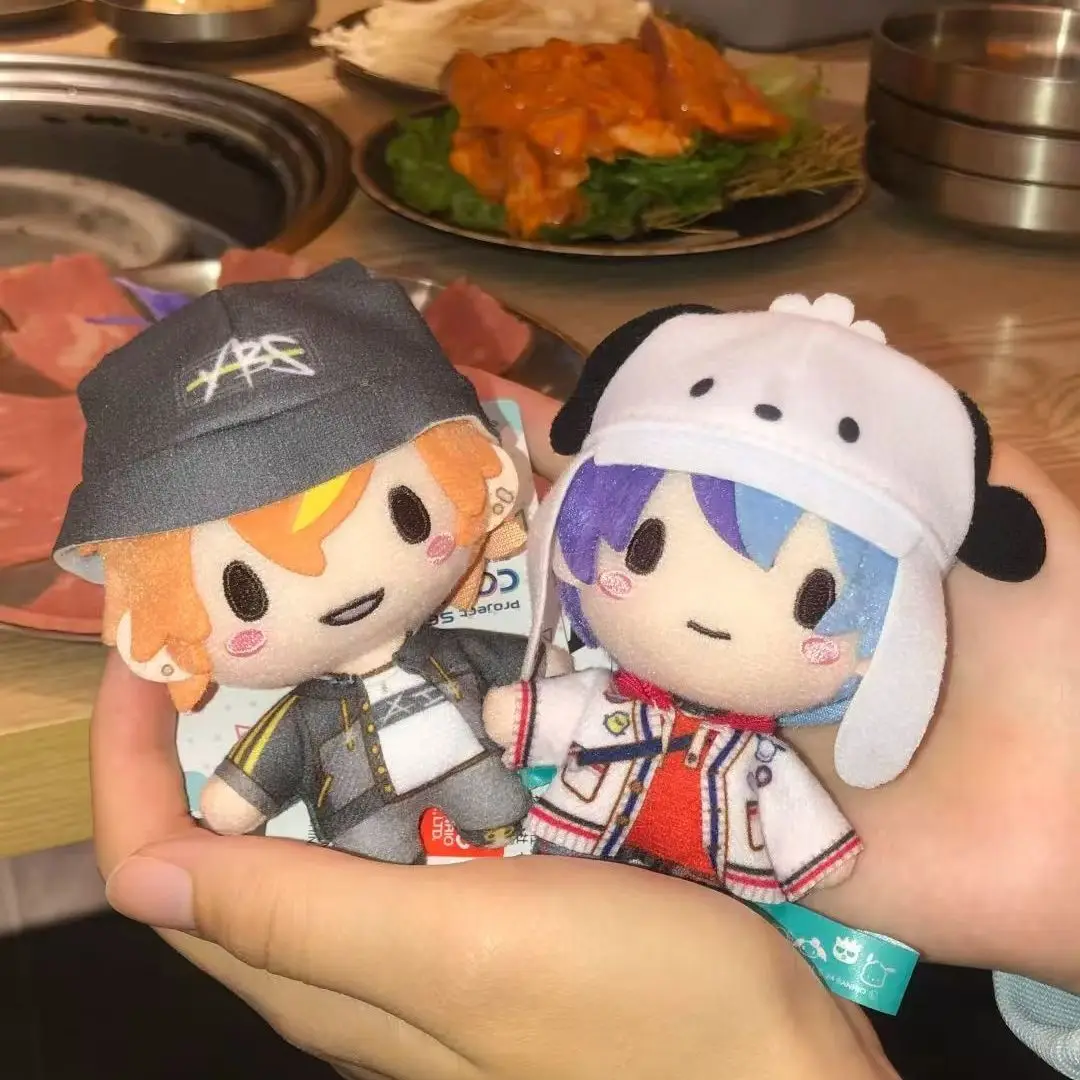 Project Sekai Touma Aoyagi Shinonome Akito Cosplay Anime Plush 10CM Cute Stuffed Body Plushie Cartoon Pendant Knapsack Ornament plush toy plush doll