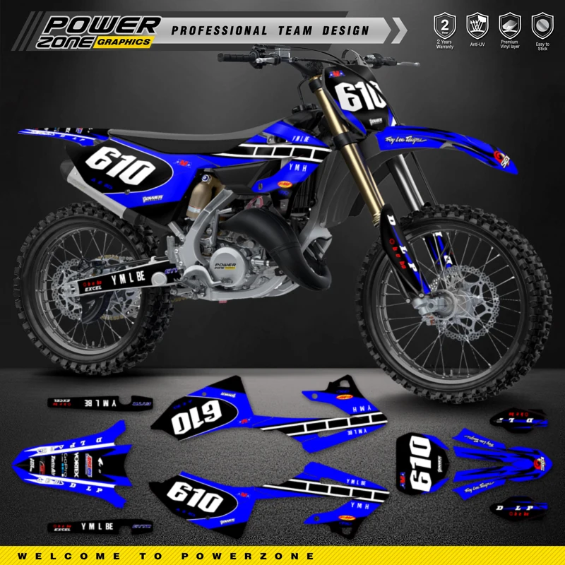 

Персонализированные графические наклейки PowerZone Team для набора наклеек 3M для YAMAHA Decal 22-24 YZ 125 250 2022 2023 2024 наклейки 14