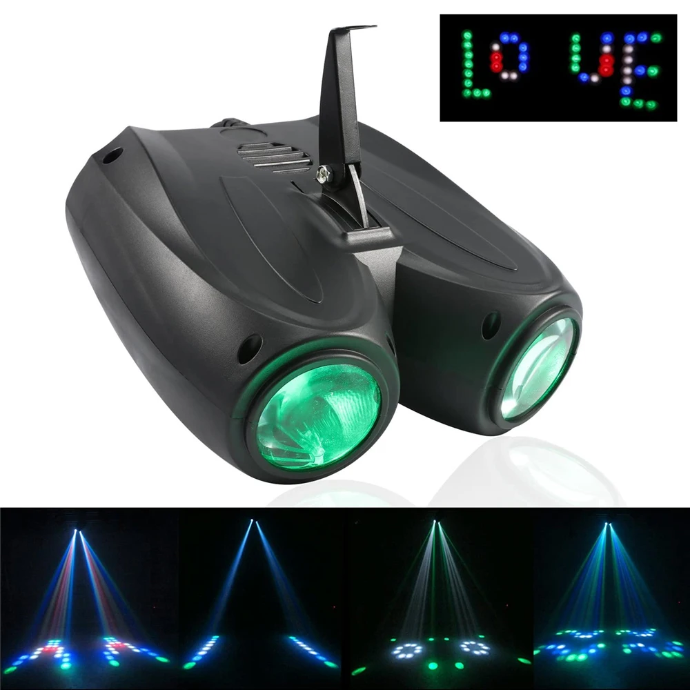 Description Picture 5 of item64L/128 LED Single Double Head RGBW Stage Effect Lighting Projector Mini RGB DJ Disco Party Lights for Xmas KTV Bar Wedding