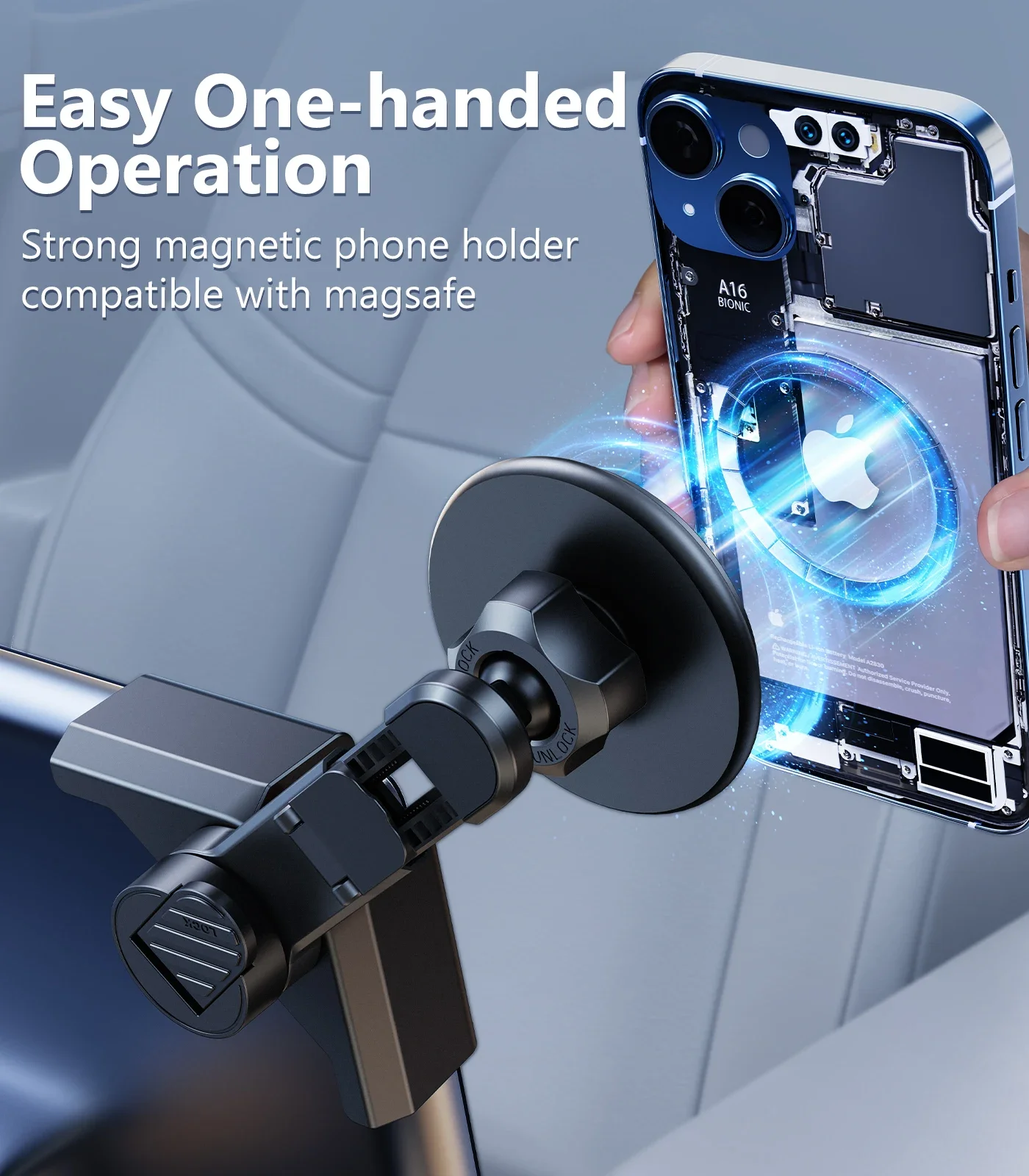 Eary Car Phone Mount 360°Adjustable for Tesla Model Y Accessories Phone Holder for Tesla Model 3/Y Screen for iPhone 17 16 15 14