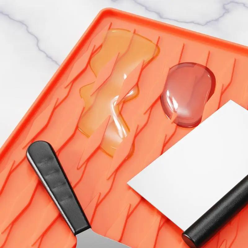 Silicone Griddle Tools Mat Heat-Resistant Griddle Tools Mat With Drip Pad Reusable Grilling BBQ Utensils For Kitchen Cooking