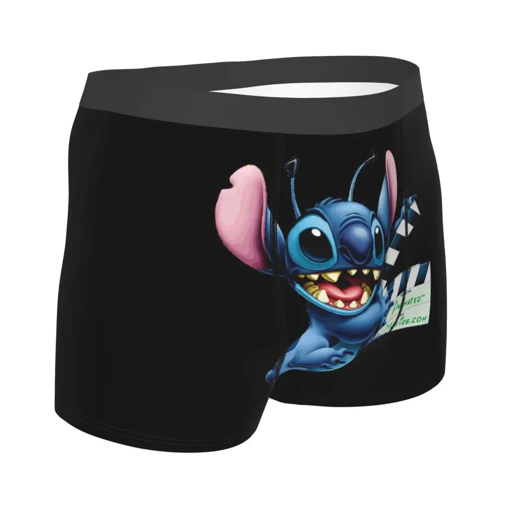 Custom Stitch Lion Cute Boxers Shorts Men's Disney Movie Briefs Underwear Fashion Underpants