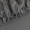 Fitted Bed Sheet with Elastic Band Solid Color Anti-slip Adjustable Mattress Cover for Single Double Queen King Bed 5
