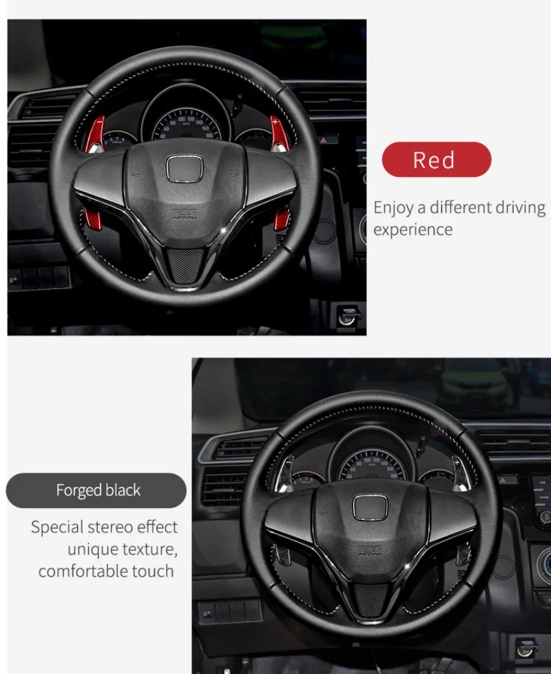 T-carbon Paddle Shift Extension For Honda City GM6 FL Jazz GK5 HRV HR-V 2015-2018 Carbon Fiber Steering Wheel Paddle Shifter