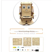 Robot Eating Coin Wood DIY Model Teaching Learning Stem Project Kit for Kid Science Experiment Wooden Assembly Kit 2