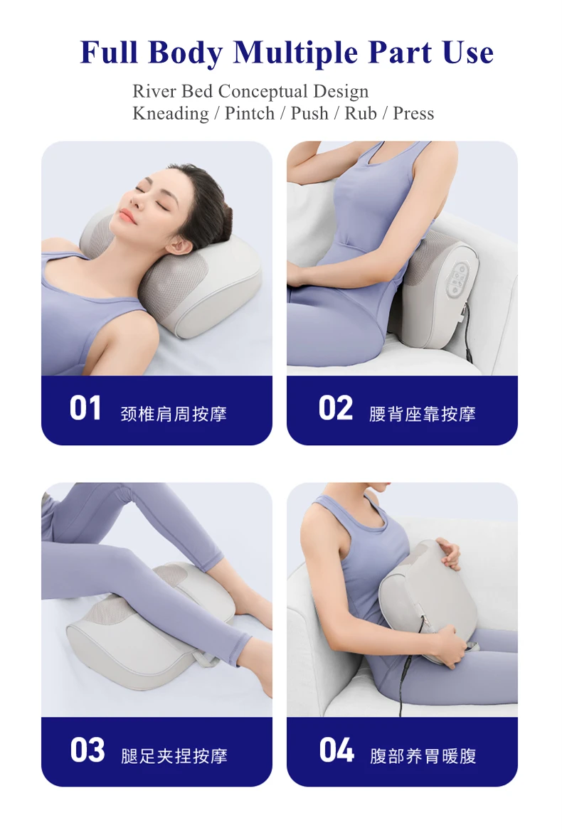Buy jinkairui neck back massager with heat electric shiatsu massage pillow deep kneading shoulder gifts for full body muscle.