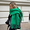 Fashion Women Thick Shawl Wraps Scarf Winter Warm Solid Color Pashmina Blanket Long Tassel Hijab Stoles Bufanda Mujer 1