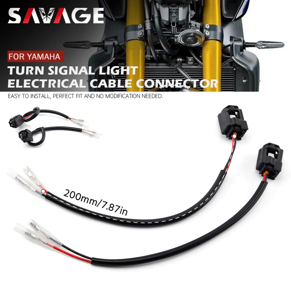 Connettore Del Cavo Della Luce Dell'Indicatore Di Direzione Per Yamaha Mt09 Tracer 900 9 7 Xsr 700 Yzf R6 R1 Mt03 Mt25 Mt10 Spina Degli Adattatori Del