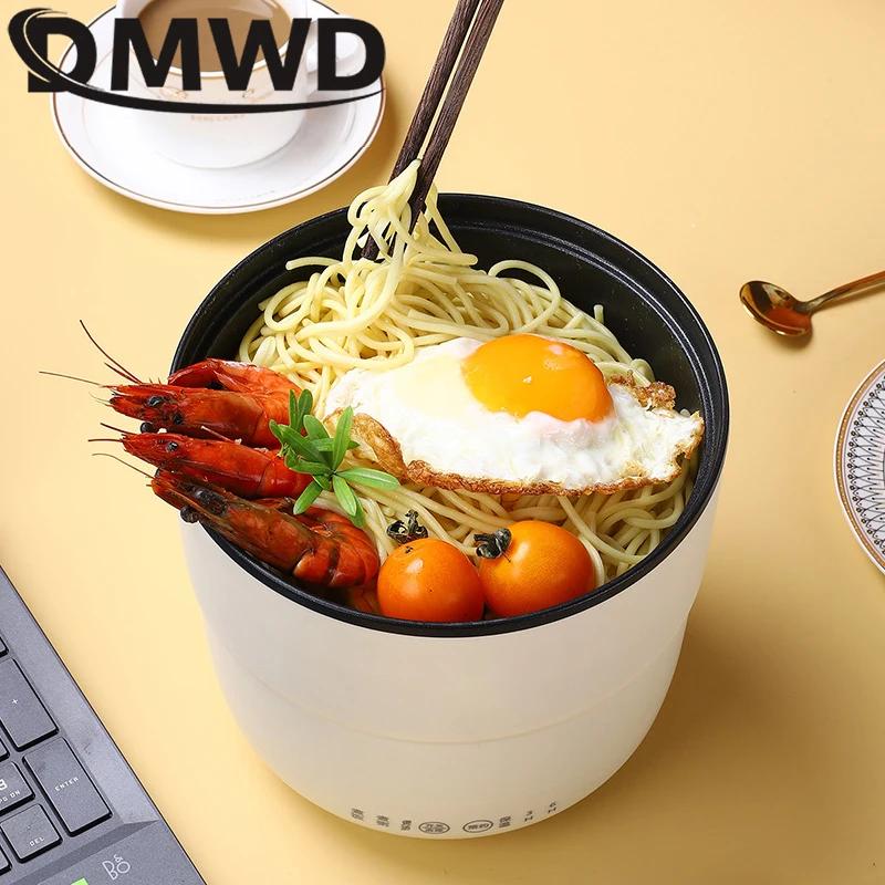 DMWD 220V Multifunction Electric Cooker Non-stick Stew Soup Noodle Porridge Cooking Pot Skillet Hot Pot Heating Pan Rice Cooker