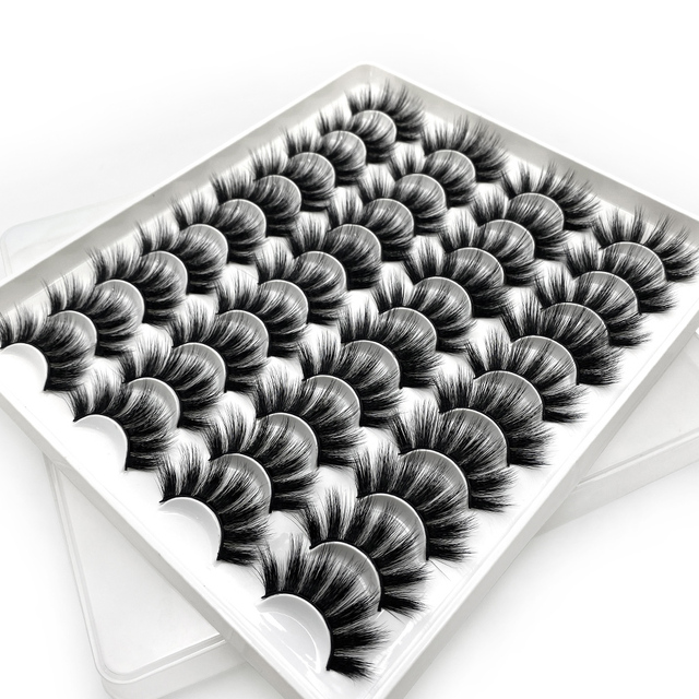 5/8/10/20 Pairs 3D Mink Lashes Natural False Eyelashes Dramatic Fluffy Soft Wispy Volume Cross Reusable Fake Eyelash  MaKeup
