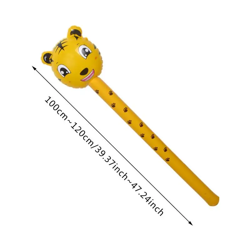 10pcs Catoon Animals Inflatable Stick Balloons Inflatable Stick Balloons Kids Toy