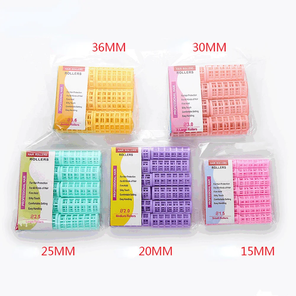 Hair Curling Tools 6/8/10/12/14Pcs Heatless Hair Curler No Heat Hair Rollers Plastic Lazy Curls Root Perm Rods Bangs Curling Rod Styling