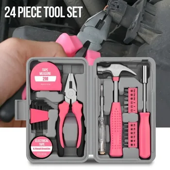 Multi-functional household toolbox, comprehensive set of hardware tools, combination tape measure, manual repair tool kit 1
