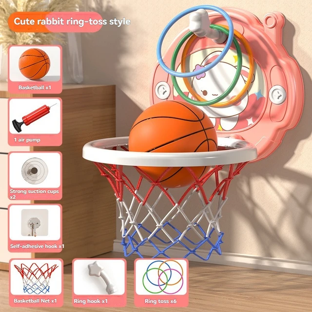 2025 New Children's Basketball Frame Indoor Shooting Hanging Baby Basketball Stand 1-5 Year Old Baby Home Ball Toy No Punching 6