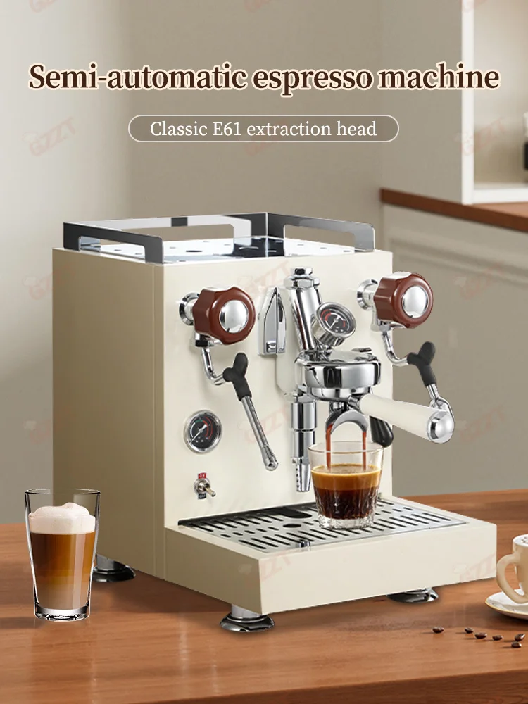 110V 220V 58mm 듀얼 보일러 반자동 1그룹 상업용 전기 E61 에스프레소 커피 머신 PID+NTC 온도 제어 기능 포함