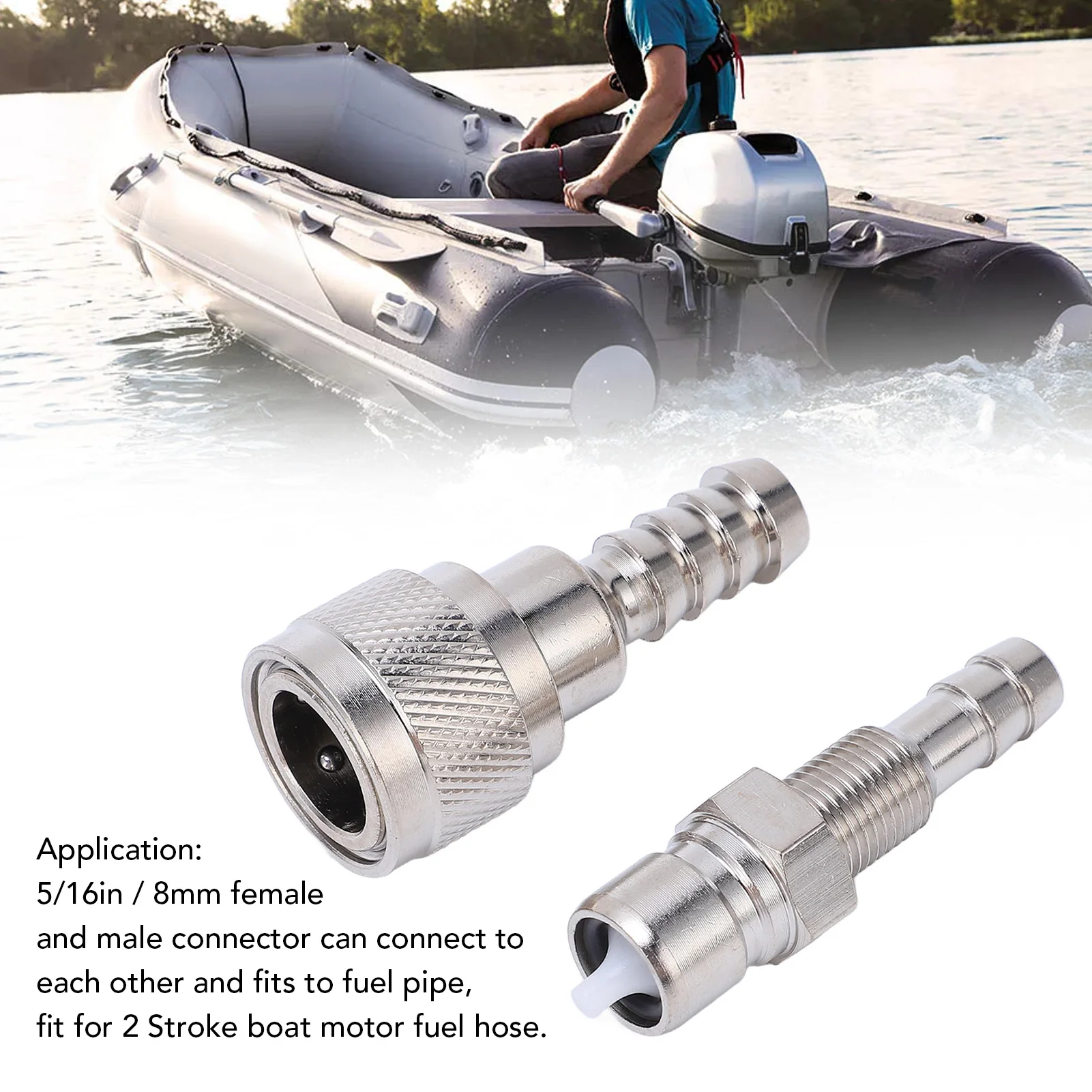 Fuel Line Connector Male Female Set 3B2-70250-1 for Outboard 2 4 Stroke Engine 5HP to 90HP Outboard Fuel Connector Outboard Engine Parts