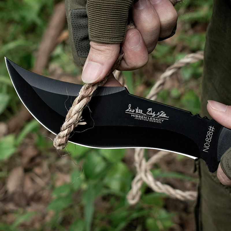 Stainless Steel Straight Knife Portable Outdoor Knife Camping High Hardness Straight Knife Outdoor Portable Knife 4