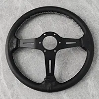 14-Inch Deep Dish Racing Leather Steering Wheel - Image 6