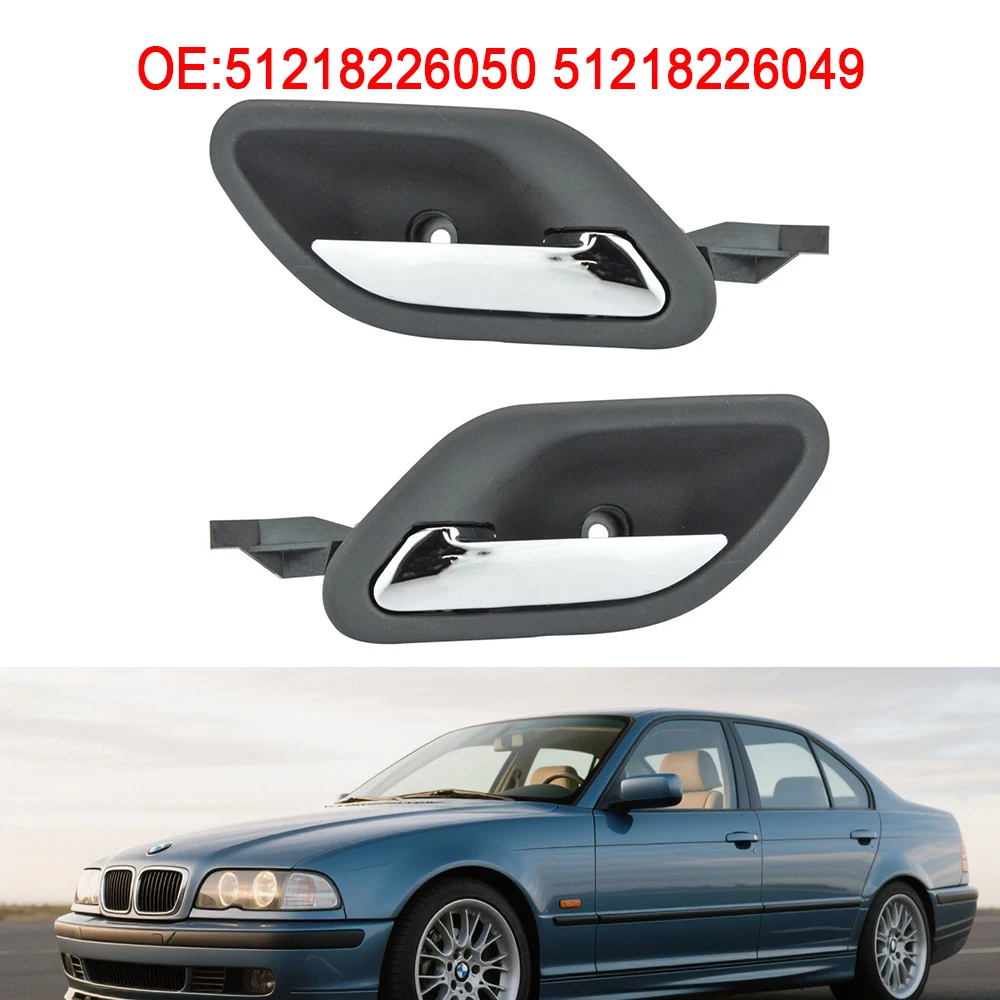BMW 5 7 시리즈 세단 왜건 E39 4도어 1995-2003 세단 E38 4도어 1994-2001용 자동차 앞쪽 내부 도어 핸들 51218226050 51218226049