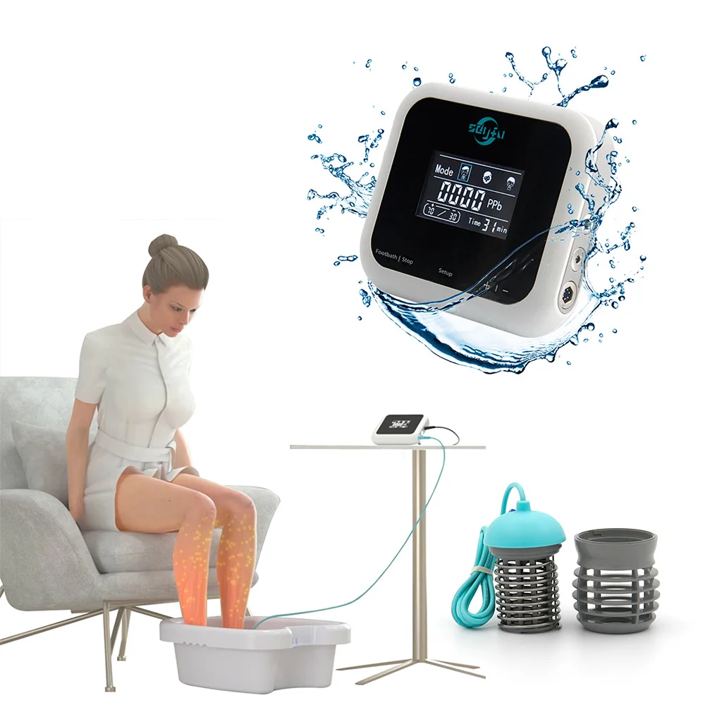 

Foot Spa Bath Massager Mini Foot Bath Detox Ionic Cleanse FootBath Machine Electric Whirlpool Care Massager Arrays Aqua Cleanse