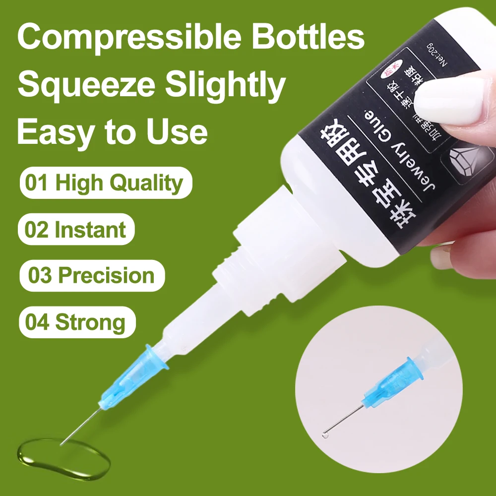 20g 10g Waterproof Super Jewelry Gemstone Glue Extra Strong Instant Adhesive Fast Dry Cyanoacrylate 502 Acrylic Transparent Bond 4