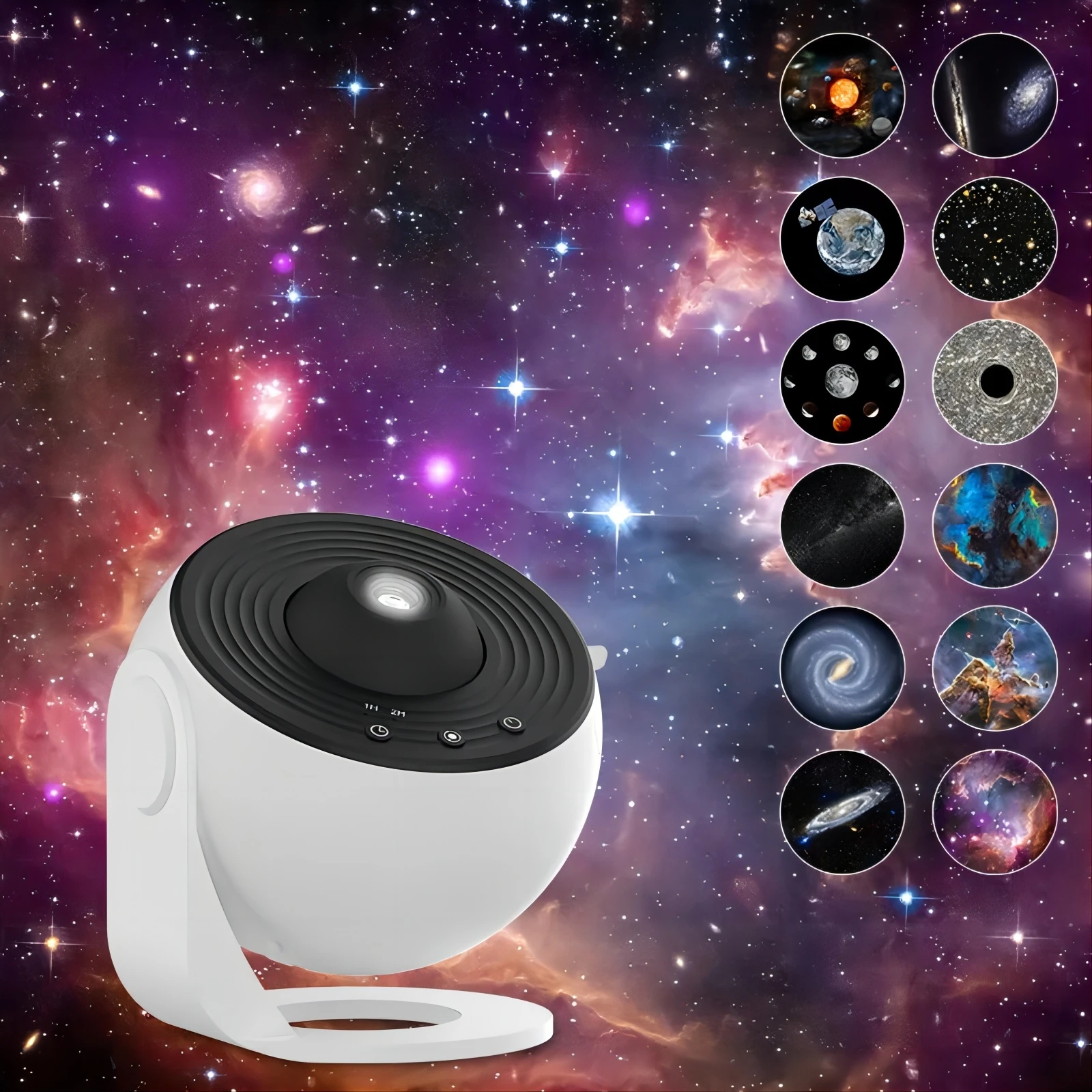 LED Night Light Galaxy Projector Starry Sky Projector 360° Rotate Planetarium Night Lamp For Room Decorative Children Kids Gift 2