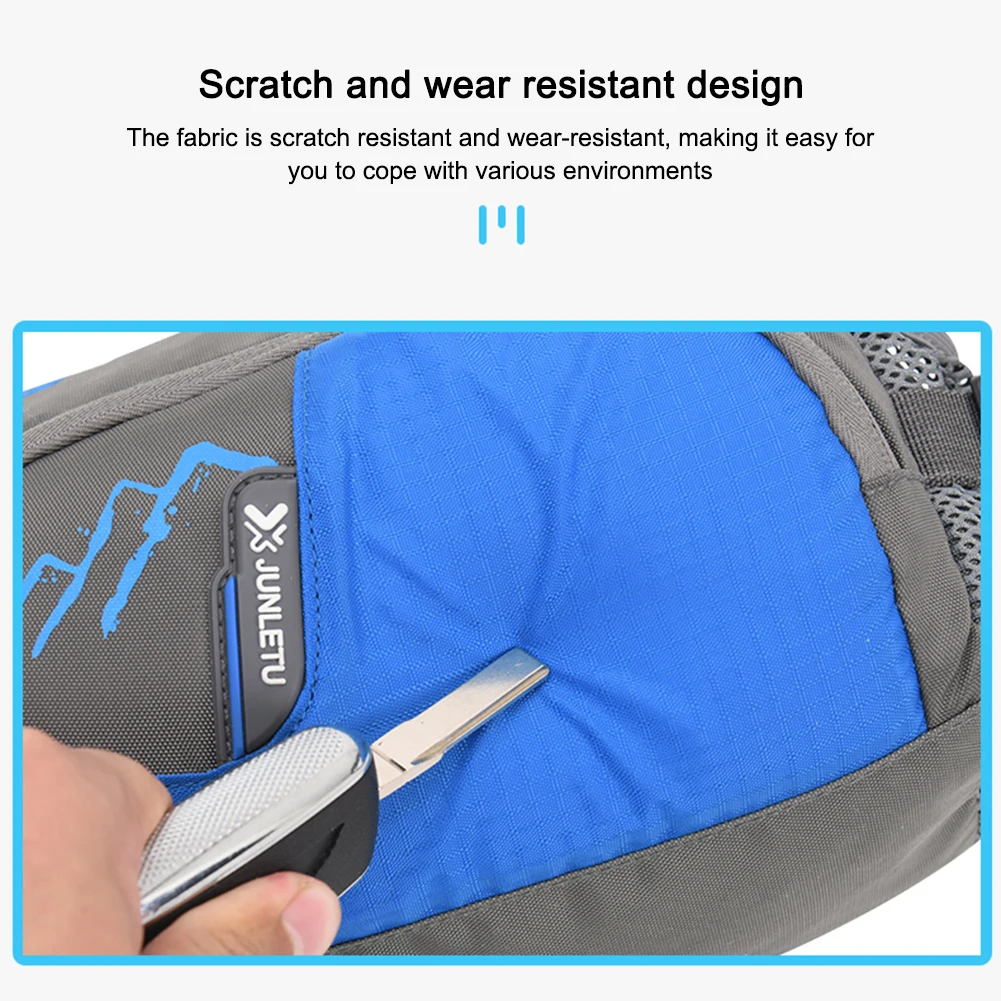 Fanny Pack Running Belt Purse Bum Bag Women Men Nylon with Bottle Holder Waterproof for Cycling for Running Hiking for Hydration 4
