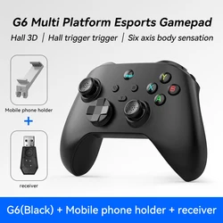 Enhanced Wireless Controller featuring Dual Hall Joystick and Back Button (G6 - 2.4G - Black)