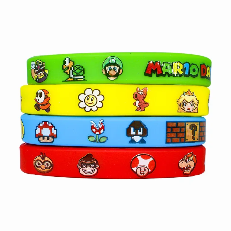 

Super Mario Bracelet Anime Peripheral Characters Luigi Bowser Silicone Sports Bracelet Souvenirs Party Decorations Toys Gifts