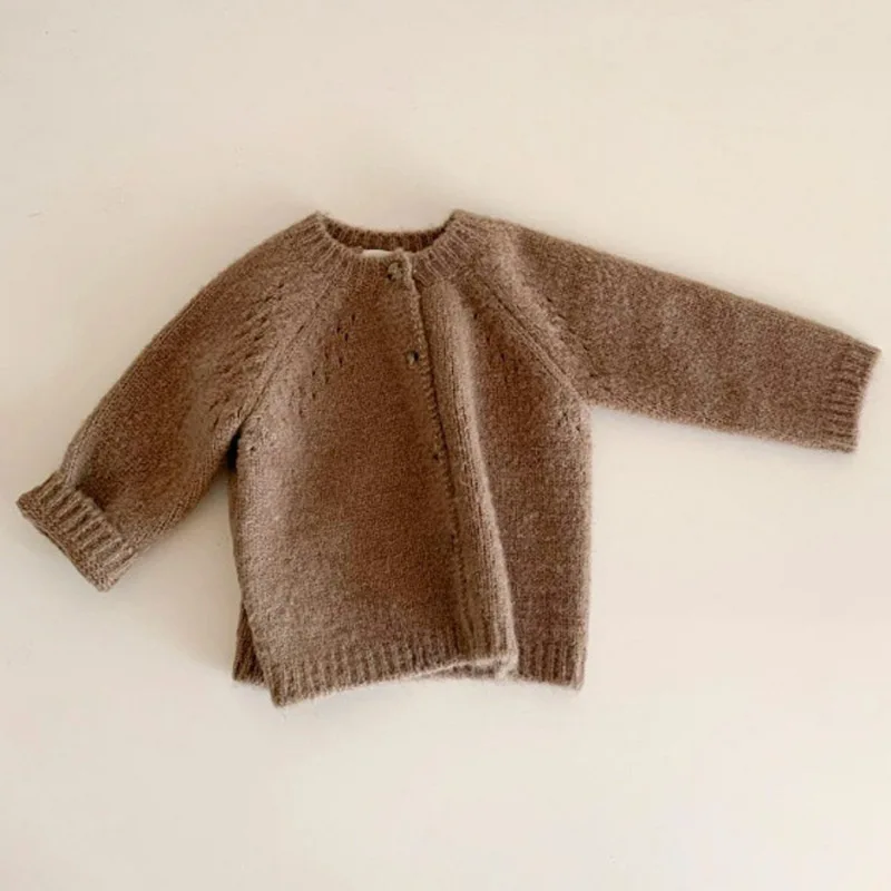 Infant Spring Autumn Cardigans Clothes Boys Girls Sweater Chirldren Knitted Hooded Cardigan Jacket Coat Kids