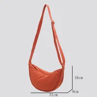 Casual Nylon Hobos Crossbody Bag for Women Shoulder Bag Woman Half Moon Chest Bags Tote Lady Travel Shopper Bag Female Purses - Image 6