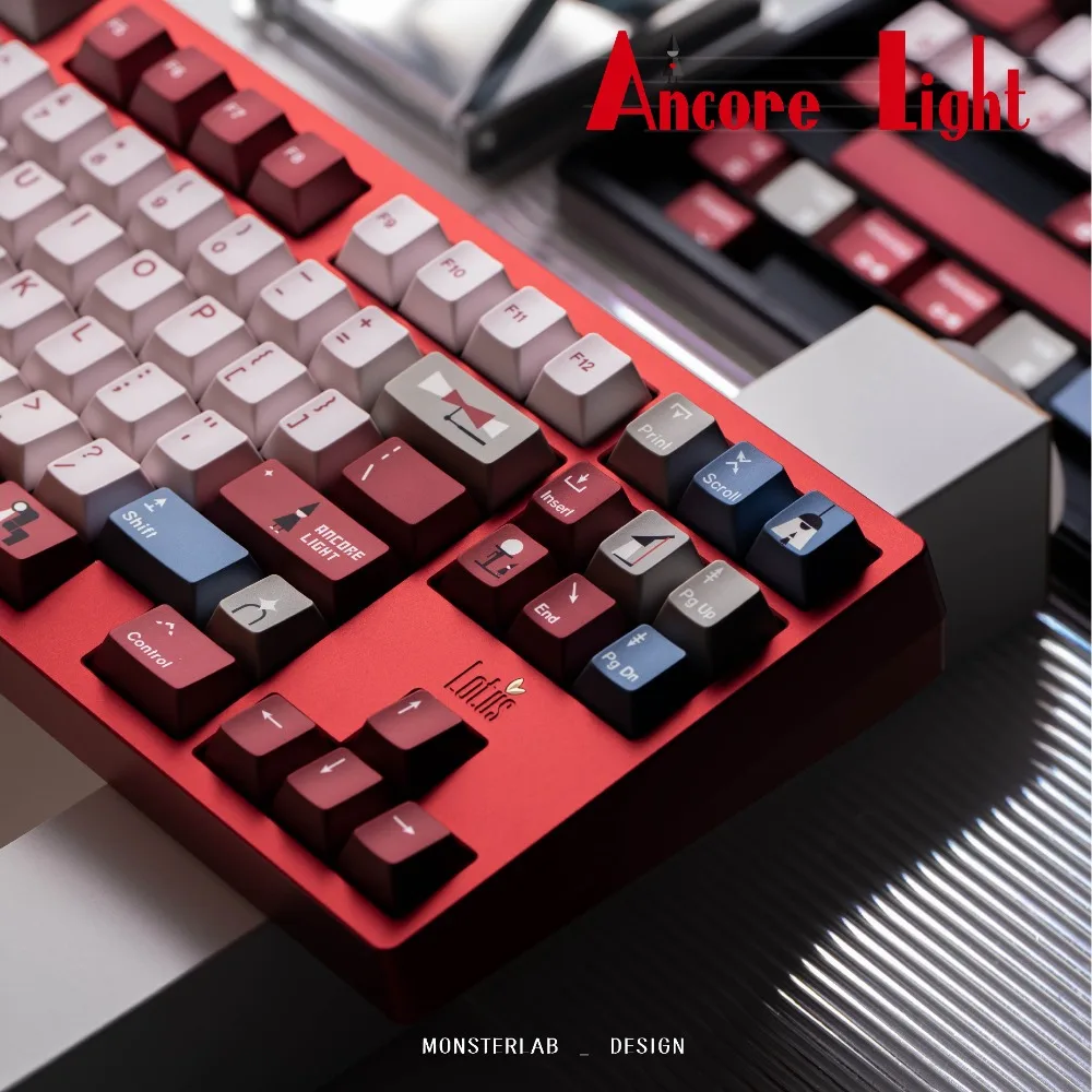 MonsterLab ANCORE LIGHT 키캡 세트 PBT 금속 페인트 파우더 맞춤형 키보드 캡 기계식 키보드 용 체리 프로필 키캡